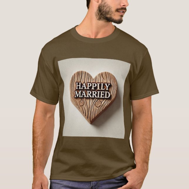 Camiseta Rustic Heart Fappily Casada (Anverso)