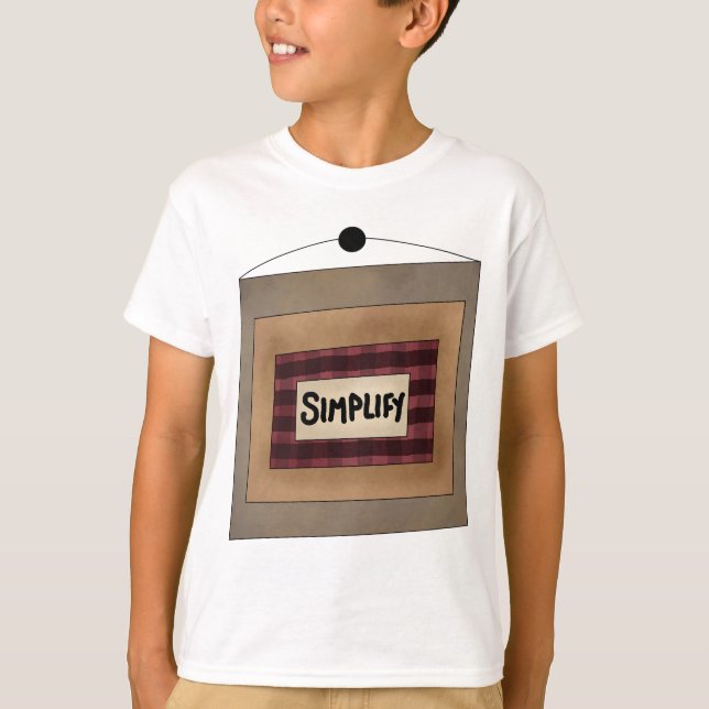 Camiseta Rustic Minimalist Simplify Word Art Sign (Anverso)