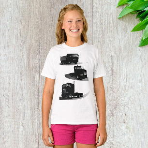 Camiseta Rustic Tres Camiones Negros Diseño de Camiones Vin