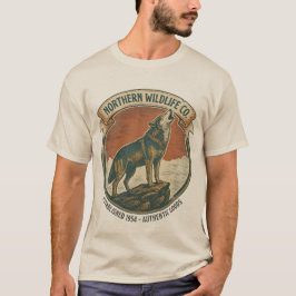 Camiseta Rustic Vintage Howling Wolf Nature Lover