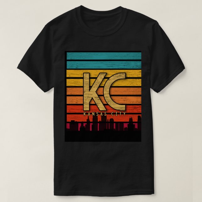 Camiseta Rustic Vintage KC Kansas City (Diseño del anverso)