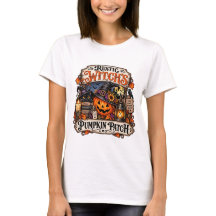 Rustic Witch’s Pumpkin Patch Halloween T-Shirt