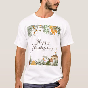 Camiseta Rústica caída de champiñones del bosque deja el dí
