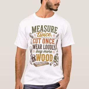 Camiseta rústica con cita divertida de carpintería