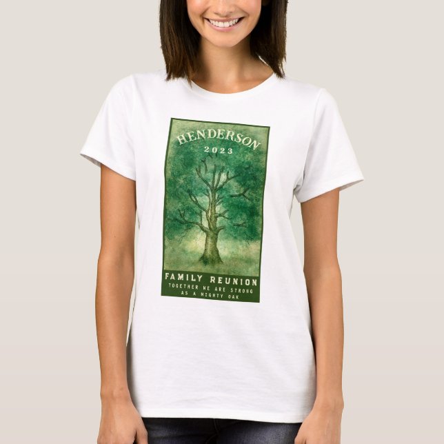 Camiseta Rústica de la Reunión de la Familia de los Arboles (Anverso)