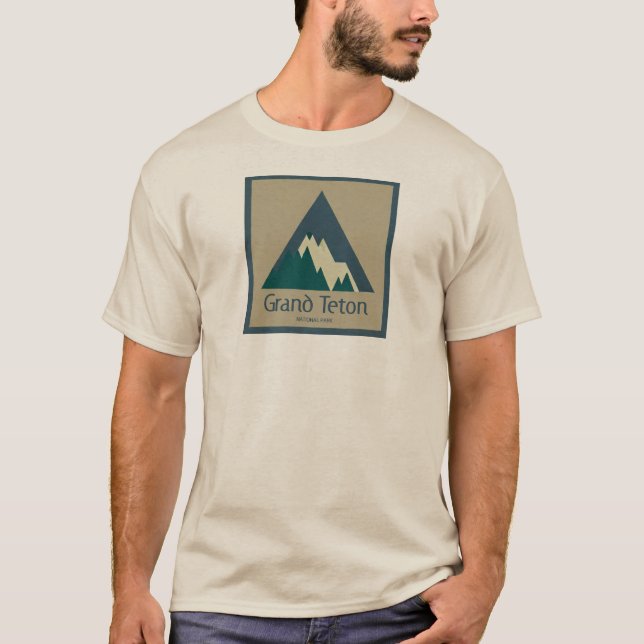 Camiseta Rústica del parque nacional del Gran Tetón (Anverso)