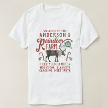 Rústica granja de renos nombre personalizado de gr