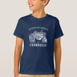 Camiseta Rústica granja Familia Nombre Tractor de época