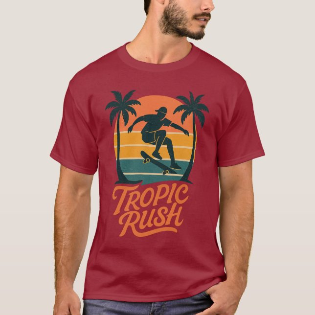 Camiseta Rústica Tropic - Vibes de esquí de época (Anverso)