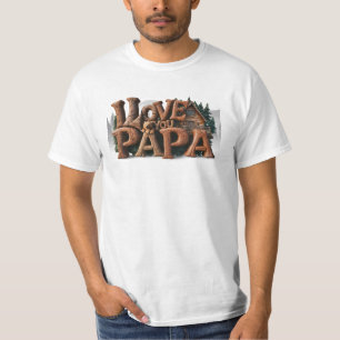 Camiseta *~* Rústico AP86 TE AMO regalo padre PAPA