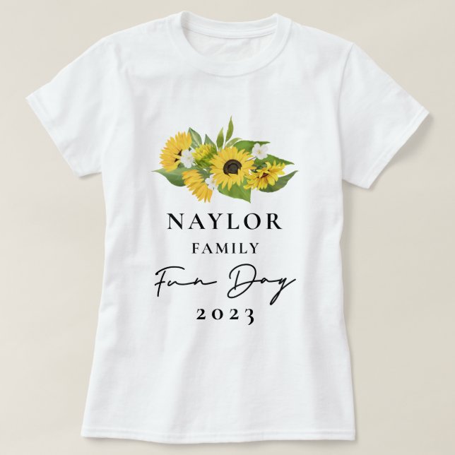 Camiseta Rústico Bouquet Familia Reunión Blanca (Diseño del anverso)