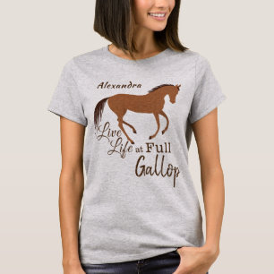 Camiseta Rústico Horse Faux Leather Vive la vida completa G