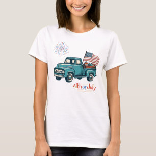 Camiseta Rústico/vintage 4 de julio