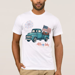 Camiseta Rústico/vintage 4 de julio
