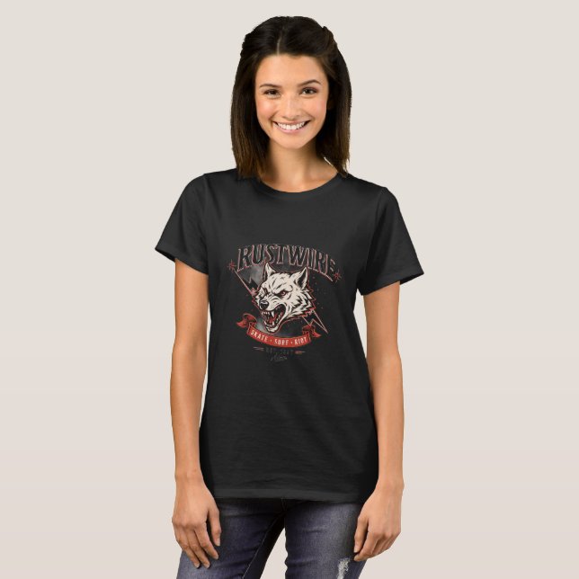 Camiseta Rustwire Wolf Skull (Anverso completo)