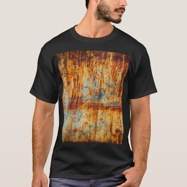 Camiseta Rusty Blue Metalizado Textura (Anverso)