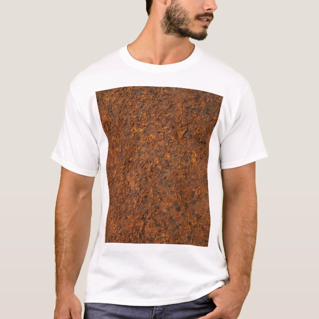 Camiseta Rusty Metalizado: Estética texturizada de hierro. (Anverso)