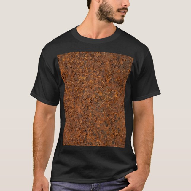 Camiseta Rusty Metalizado: Estética texturizada de hierro. (Anverso)