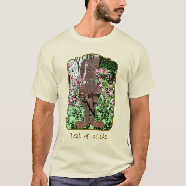 Camiseta Rusty Rabbit Columbine Flower Garden Personalized (Anverso)