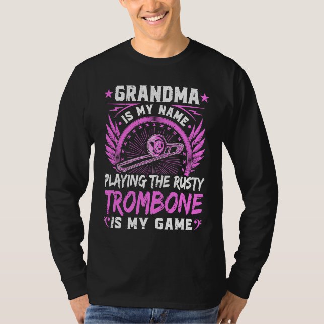 Camiseta Rusty Trombone Grandma Adult Humor Grandmother Tro (Anverso)