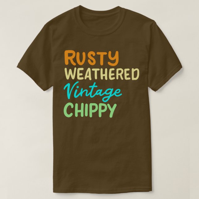 Camiseta Rusty Weathered Vintage Chippy (Diseño del anverso)