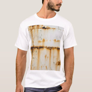 Camiseta Rusty White Metalizado: Superficie texturizada
