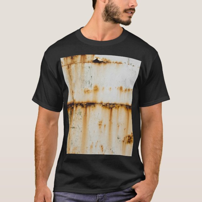 Camiseta Rusty White Metalizado: Superficie texturizada (Anverso)
