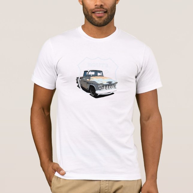 Camiseta Ruta 1955 del camión de Chevrolet Apache 66 (Anverso)