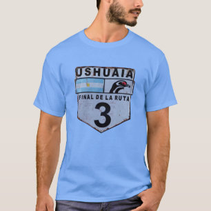 Camiseta Ruta 3 Ushuaia Señal de ruta en Patagonia