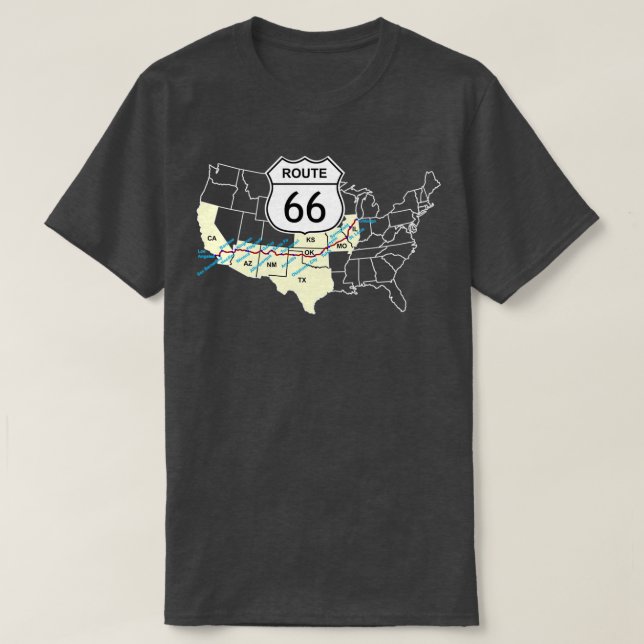 Camiseta Ruta 66 (Diseño del anverso)