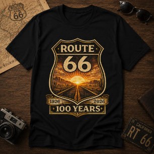 Camiseta Ruta 66 100 Años Vintage Centenario