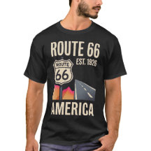 Ruta 66 Americana Retro al Costado de la Carretera