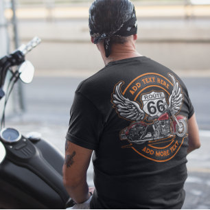 Camiseta Ruta 66 Ángel de la Ruta de la Motocicleta Vintage