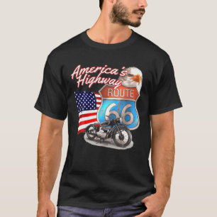 Camiseta Ruta 66 - Autopista de EE.UU. de viaje por carrete
