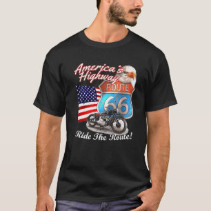Camiseta Ruta 66 Carretera de los Estados Unidos Motociclet