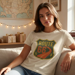 Camiseta Ruta 66 clásica, carretera de la historia de los E