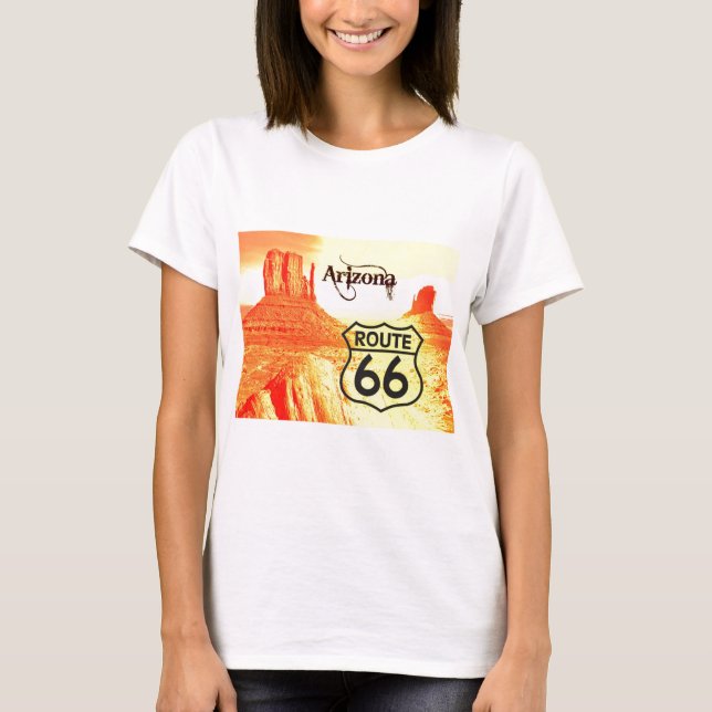 Camiseta Ruta 66 de Arizona (Anverso)