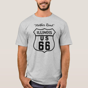 CAMISETA RUTA 66 DE LOS E.E.U.U. - ILLINOIS