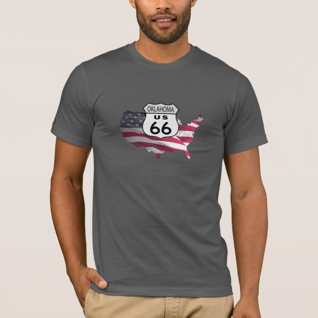 Camiseta Ruta 66 de Oklahoma (Anverso)