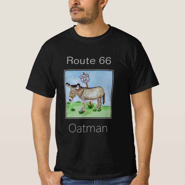 Camiseta Ruta 66, El burro Oatman (Anverso)