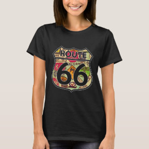 Camiseta Ruta 66 en forma de símbolo de carretera