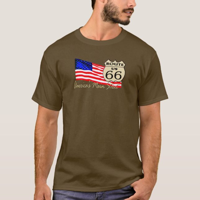 Camiseta Ruta 66 - La calle principal de Estados Unidos (Anverso)