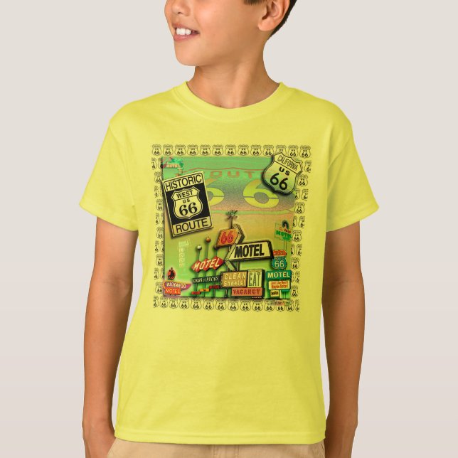 CAMISETA RUTA 66 - LA LUZ DE LOS NIÑOS DE LA CARRETERA (Anverso)