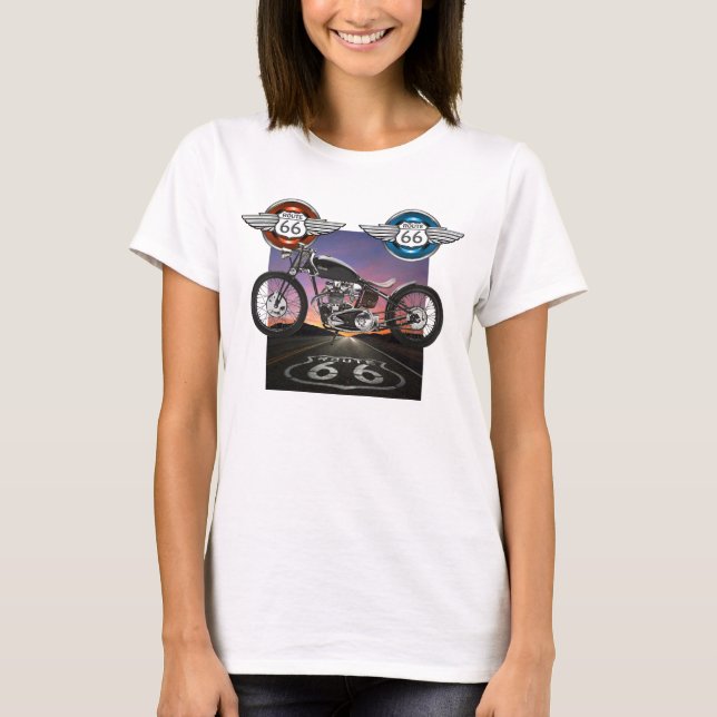 Camiseta Ruta 66 - Motocicleta - SRF (Anverso)