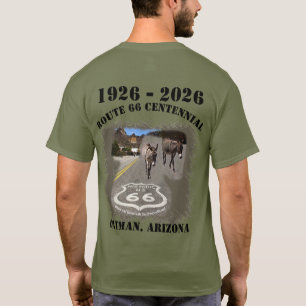 Camiseta Ruta 66 Oatman por el centenario, Arizona de vuelt