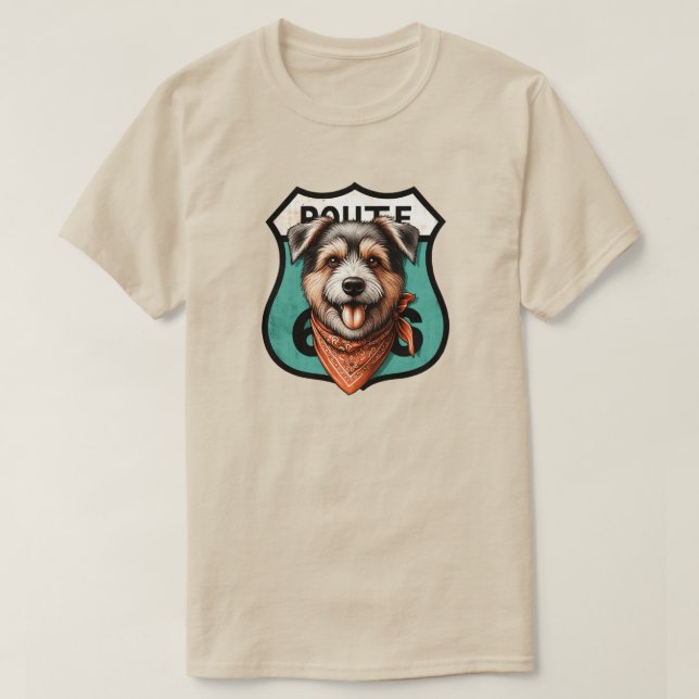 Camiseta Ruta 66 Perro (Diseño del anverso)