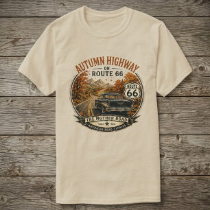 Camiseta Ruta 66 Vintage Otoño Camino