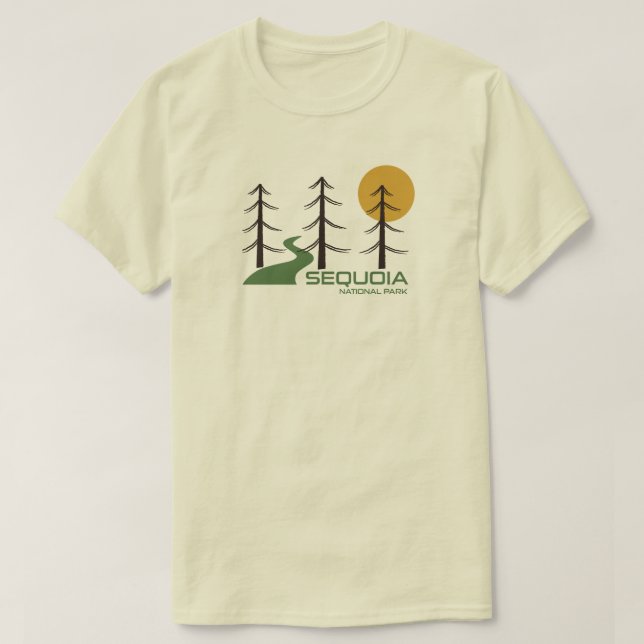 Camiseta Ruta de California en el Parque Nacional Sequoia (Diseño del anverso)