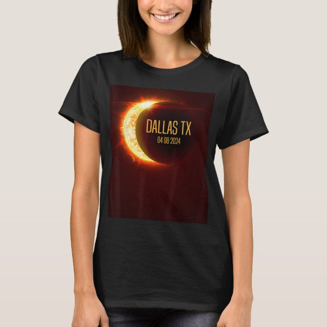 Camiseta Ruta De Dallas Tx 4.8.24 Ecli Solar Total (Anverso)