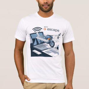 Camiseta Ruta de escape Nómada Digital T-Shirt para ciclist